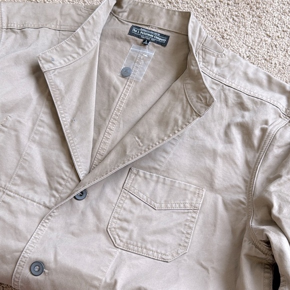 NEW J.Peterman Company Tan Chore Barn Jacket Safari Cotton Blazer Lightweight - Picture 9 of 9